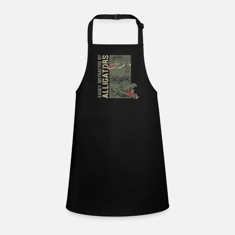 Easily Distracted By Alligators Funny Alligator Children's Apron