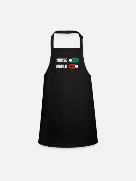 Infirmière sur World off Nursing Doctor - Tablier Enfant - noir - Devant