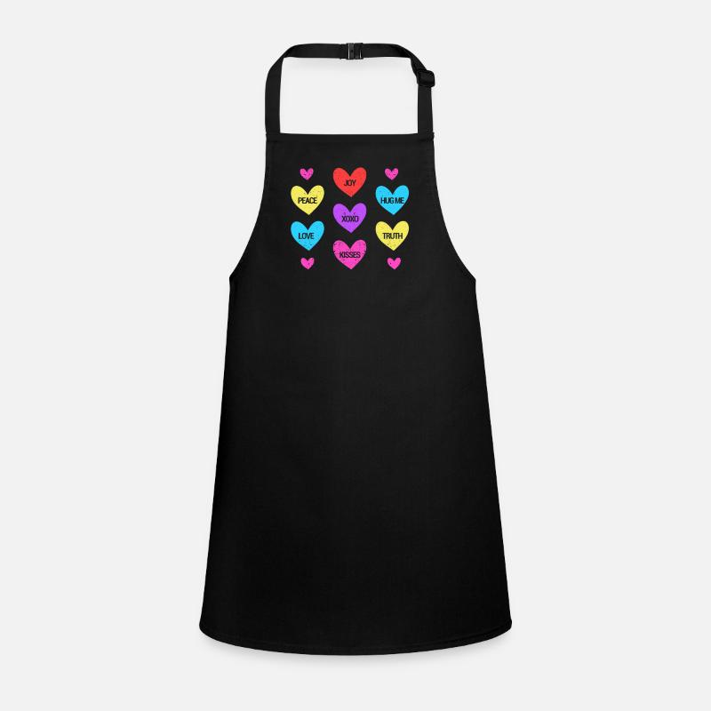 Amour du cœur de la Saint-Valentin Matching Tablier Enfant