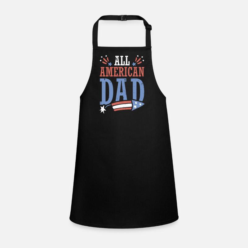 All American Dad 4. Juli Feuerwerkskörper Schürze für Kinder