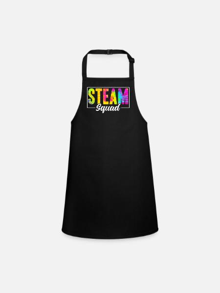 Steam Squad - Children's Apron - black - Front