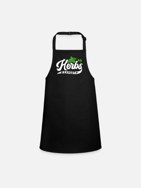 Herb expert herb herb herb herbs - Tablier Enfant - noir - Devant