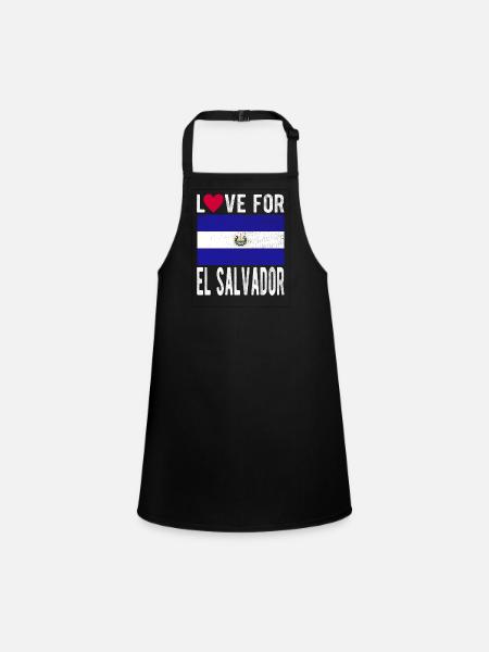 El Salvador Souvenir - Children's Apron - black - Front