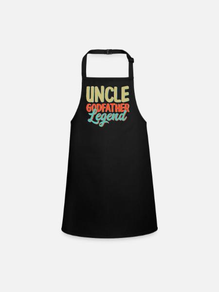 Godfather Godchild Gift Godfather Godfather Uncle - Children's Apron - black - Front