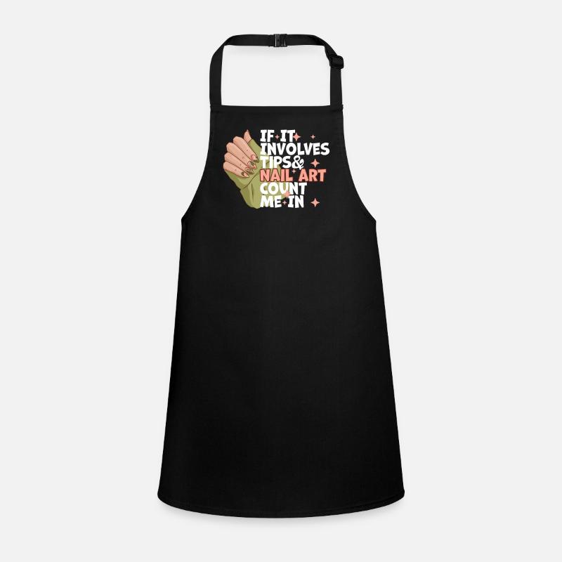 If It Involves Tips and Nail Art Nail Designer Children's Apron