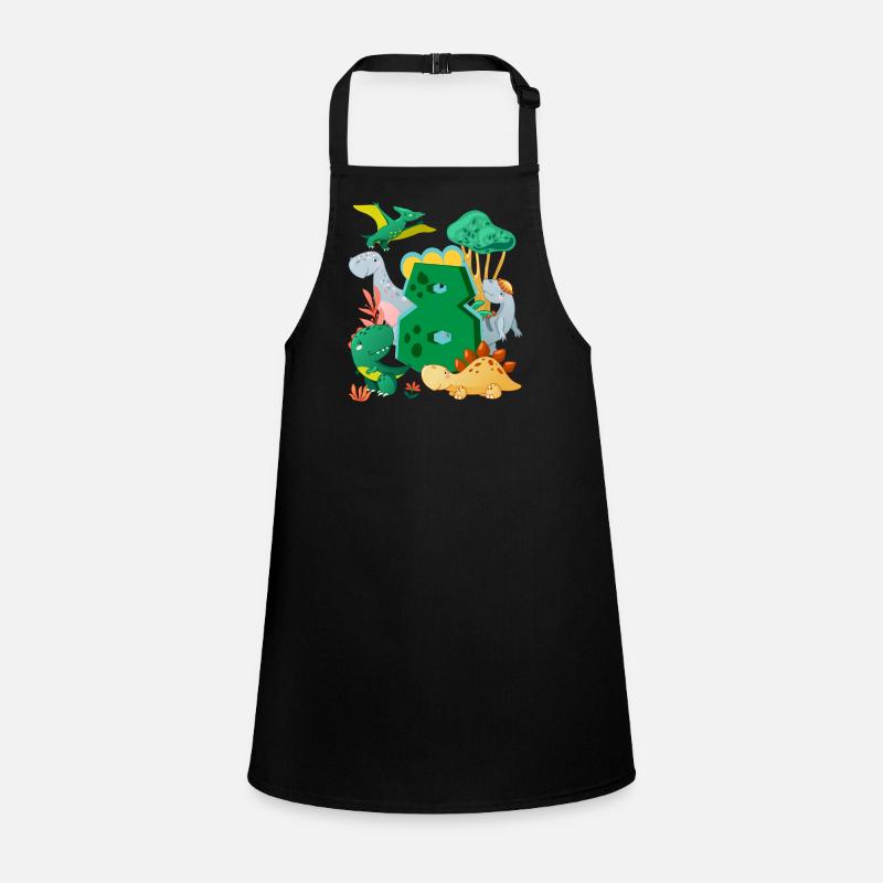Herd of cute dinosaurs 8th birthday 8 Children's Apron