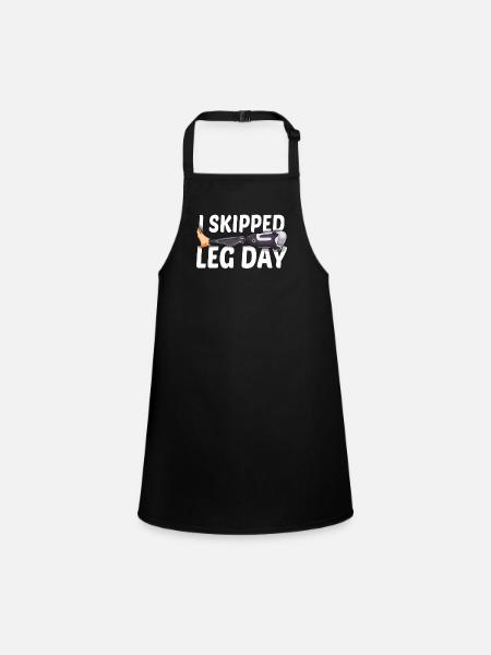 Leg surgery wheelchair lost leg - Children's Apron - black - Front