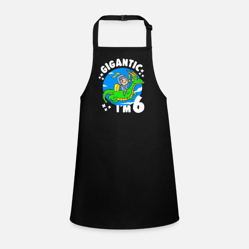 6th B-Day Party Gigantic at 6 Years Old Birthday Children's Apron