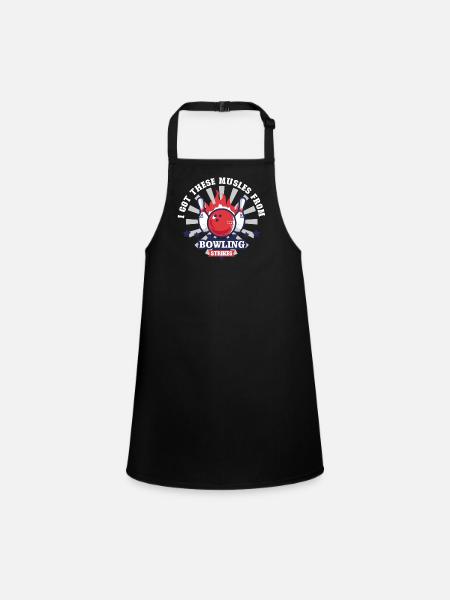 Drôle d’équipe de bowling Bowler Strike Gift Idea - Tablier Enfant - noir - Devant
