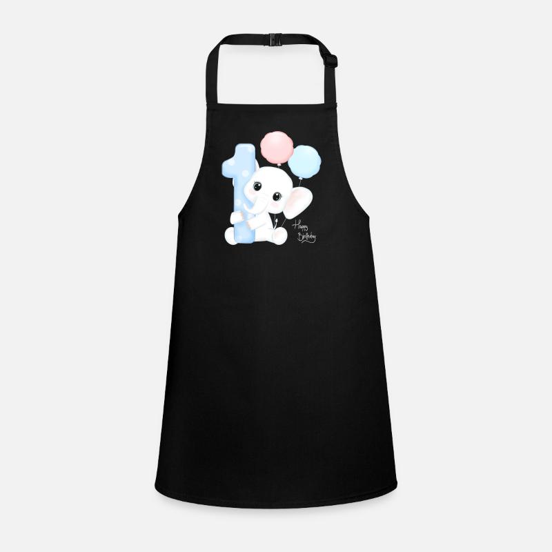 Premier anniversaire d’éléphant mignon Tablier Enfant