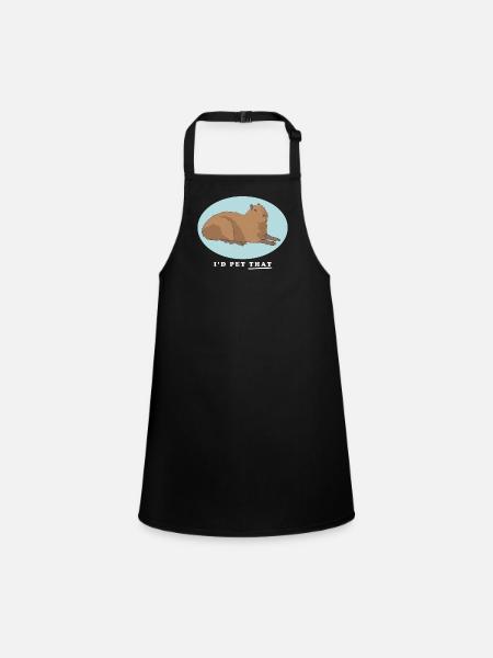 Capybara capybara | Cadeau Capybaras - Tablier Enfant - noir - Devant