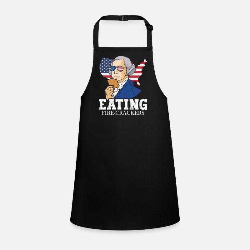 Washington Eats Fire Crackers July 4 Cookie Children's Apron