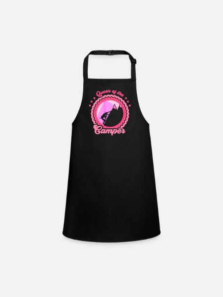 Queen du camping-car camping camping - Tablier Enfant - noir - Devant