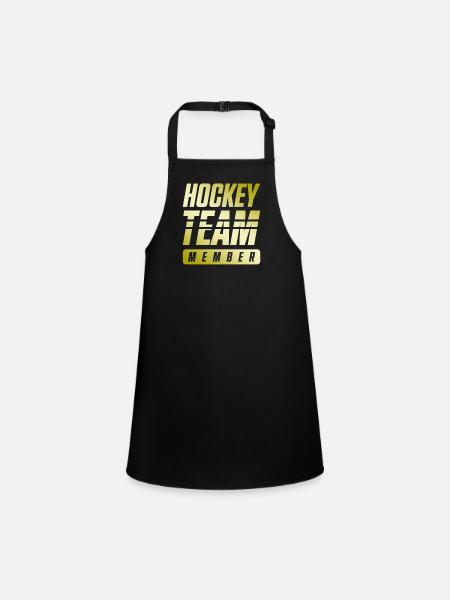 Hockey Team - Children's Apron - black - Front