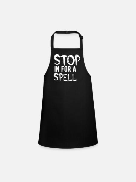 Stop in for a spell - Children's Apron - black - Front