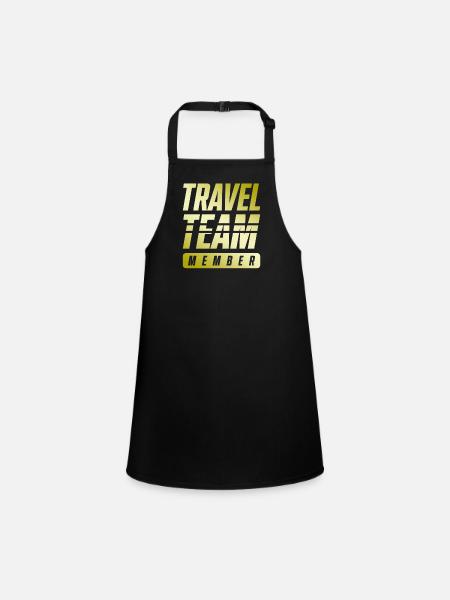 Travel Team - Schürze für Kinder - Schwarz - Vorne