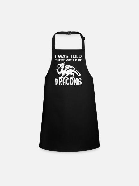 Renaissance Festival - I Was Told There Would Be D - Children's Apron - black - Front