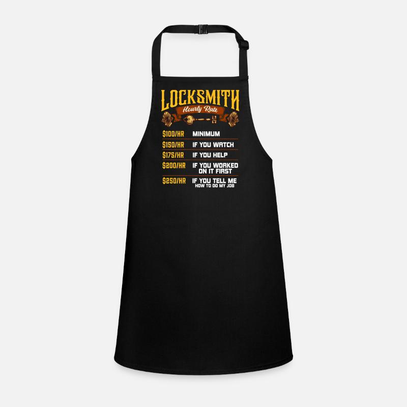 Locksmith hourly rate - locksmith's shop Children's Apron