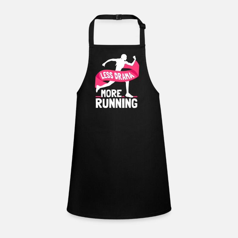 Less drama More running Jogging Runners Joggers Children's Apron