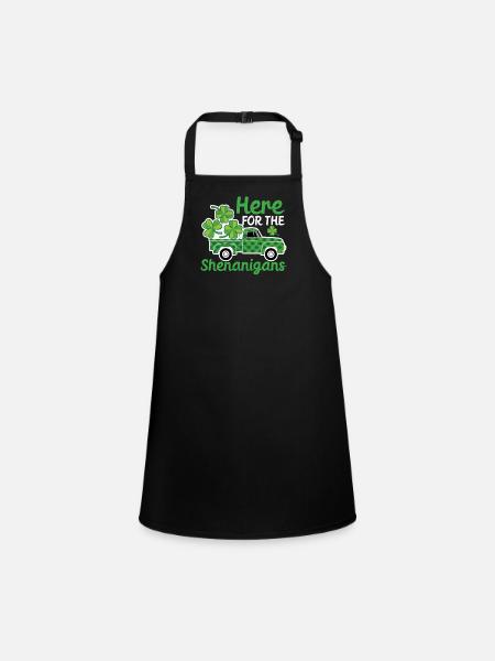 Leprechaun Truck St Patricks Day ici pour le - Tablier Enfant - noir - Devant