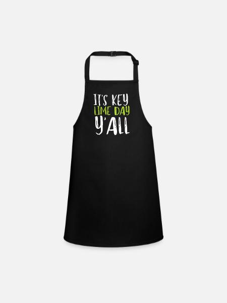Key Lime Pie Lemon Tart Dessert - Children's Apron - black - Front