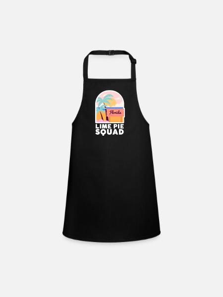 Key Lime Pie Lemon Tart Dessert - Children's Apron - black - Front