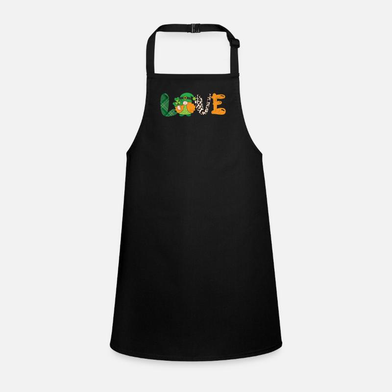 St Patricks Day Glückszwerg Liebe Leopard Plaid Schürze für Kinder