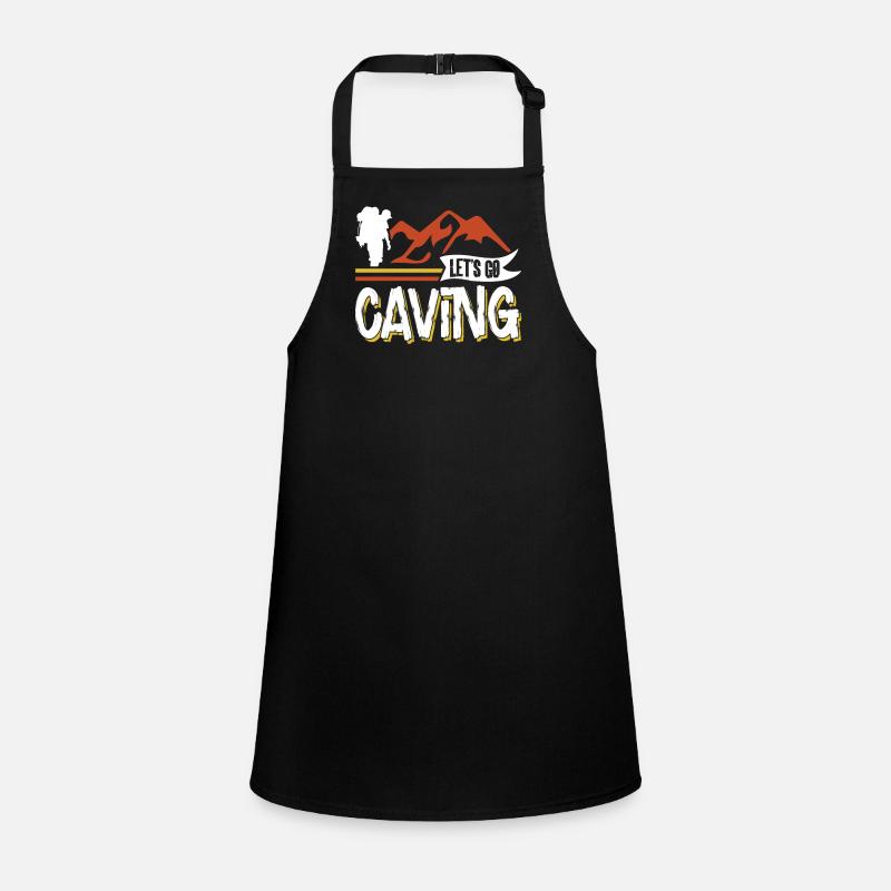 Let's go to Cave Cave Caving Children's Apron