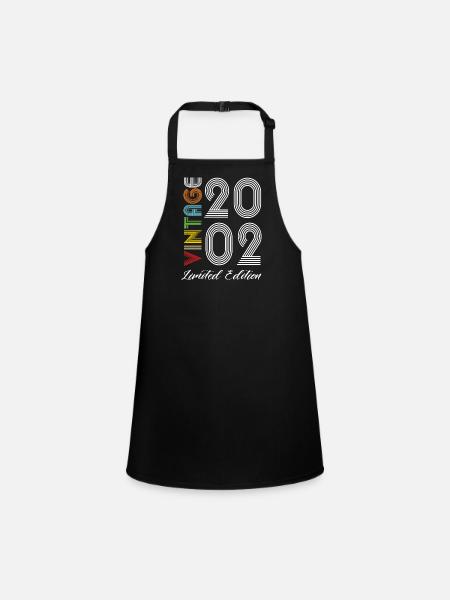 Vintage 2002 Vintage Geburtstag Retro Vintage - Schürze für Kinder - Schwarz - Vorne