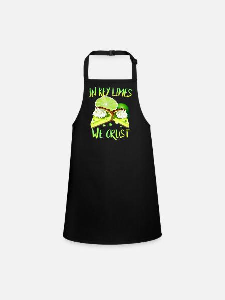 Lime cake lovers and bakers - Children's Apron - black - Front