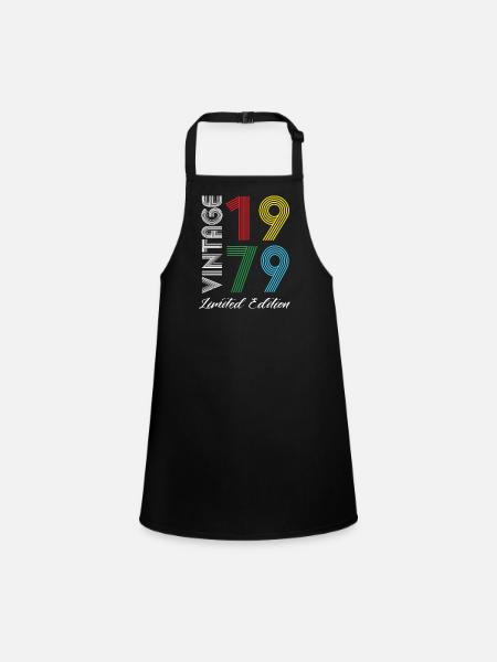 Vintage 1979 Vintage Geburtstag Retro Vintage - Schürze für Kinder - Schwarz - Vorne