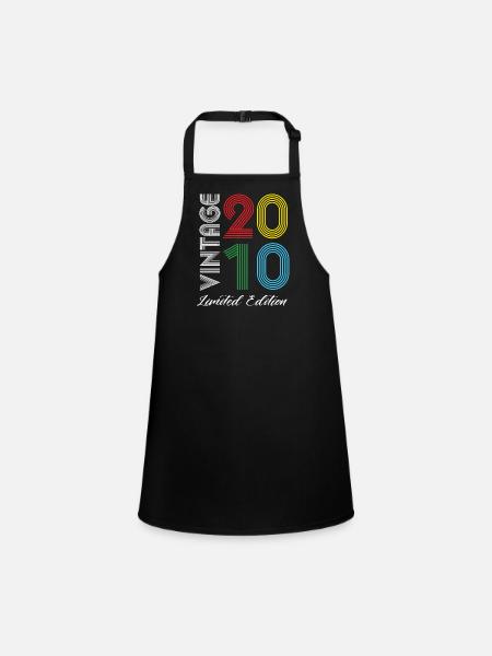 Vintage 2010 Vintage Geburtstag Retro Vintage - Schürze für Kinder - Schwarz - Vorne