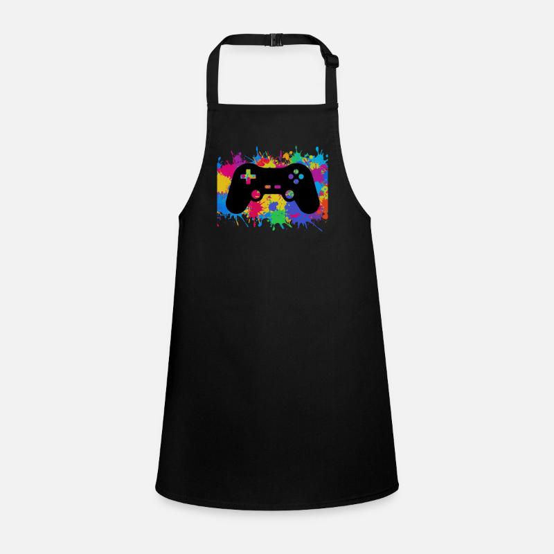 Gamer Gaming Controller Bunt rainbow Game Geschenk Schürze für Kinder