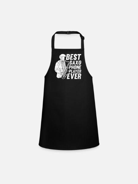 Best Saxo Phone Player Ever Sax Player Sax Instrum - Children's Apron - black - Front