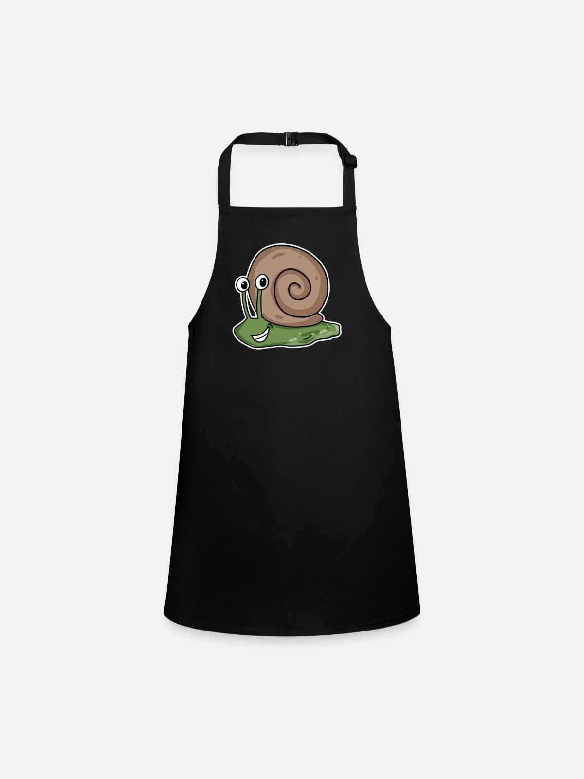 Escargot - Tablier Enfant - noir - Devant