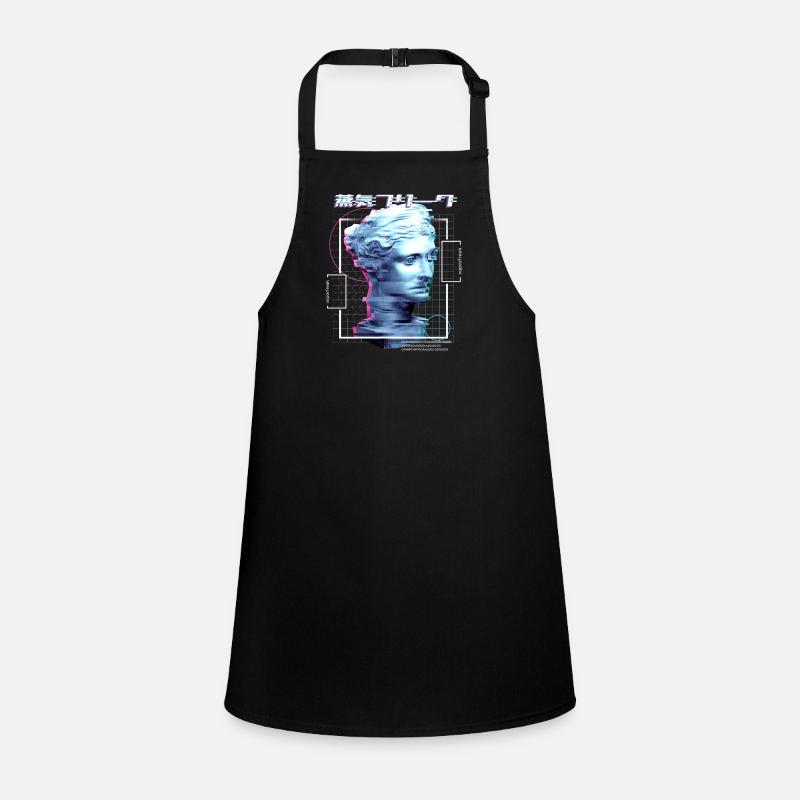 Glitch Venus Statue Vaporwave Neon Aesthetic Children's Apron