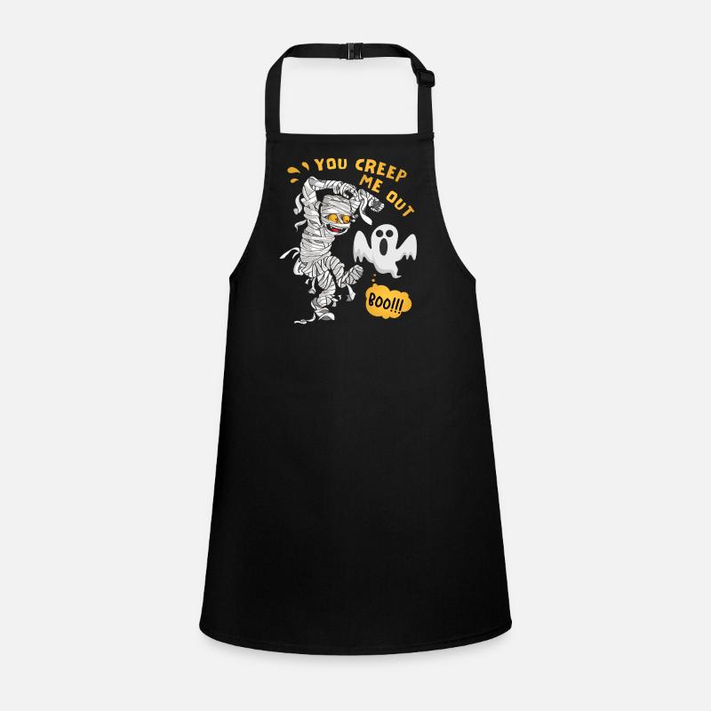 Comic Mummy, Halloween Mummy, Ghost Saying Children's Apron