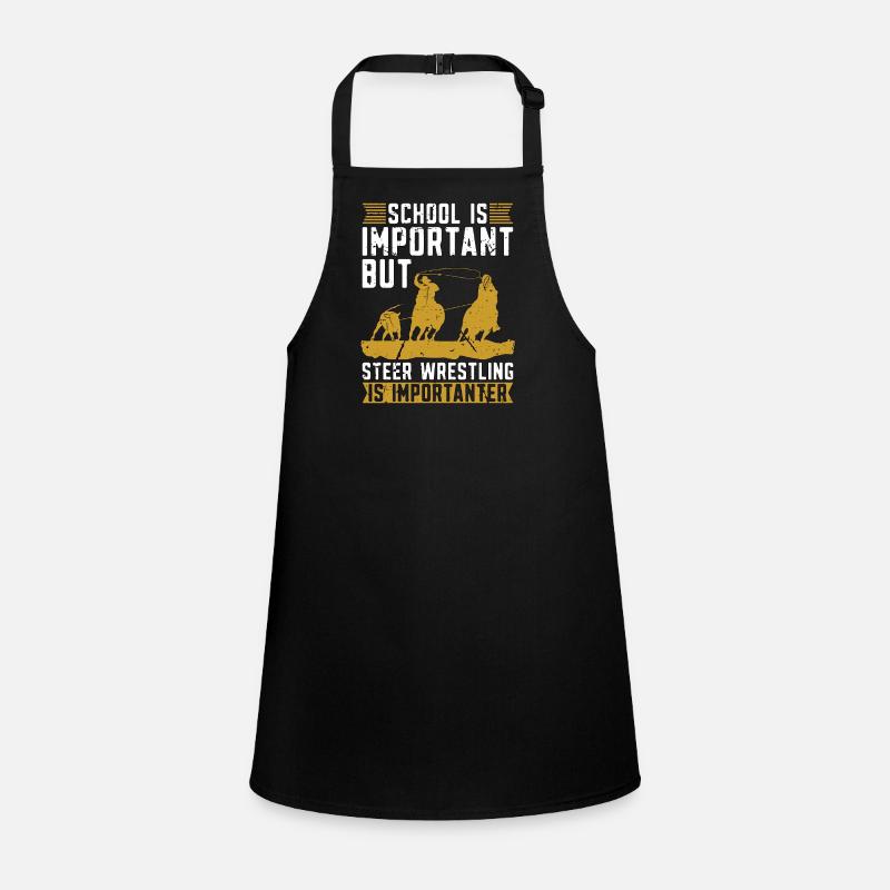 Steer Wrestling School Is Important Calf Roping Children's Apron