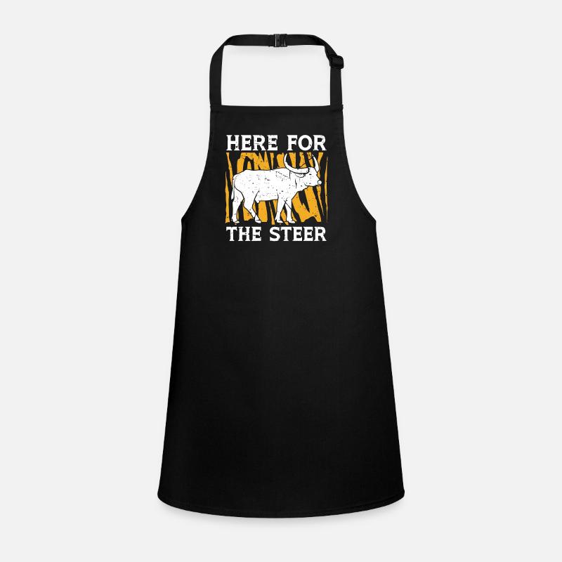 Steer Wrestling Here For The Steer Tie Down Roping Children's Apron