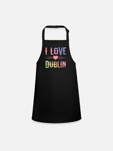J’adore Dublin - Tablier Enfant - noir - Devant