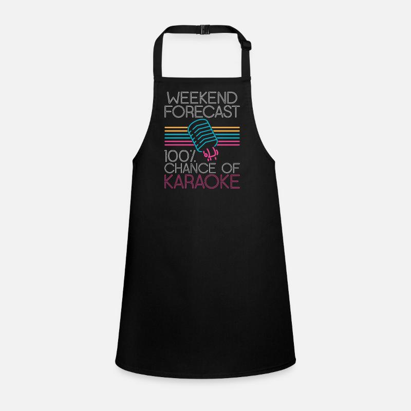 Karaoké Chanteur 80s Retro Weekend Tablier Enfant