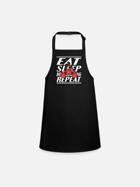 Alimentation Sommeil Musculation - Tablier Enfant - noir - Devant