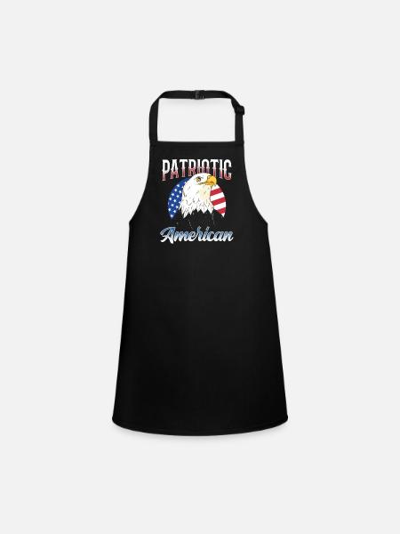 Patriotic American Patriotic Patriot US - Tablier Enfant - noir - Devant