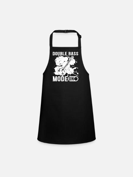 Mode contrebasse sur contrebasse contrebassiste - Tablier Enfant - noir - Devant