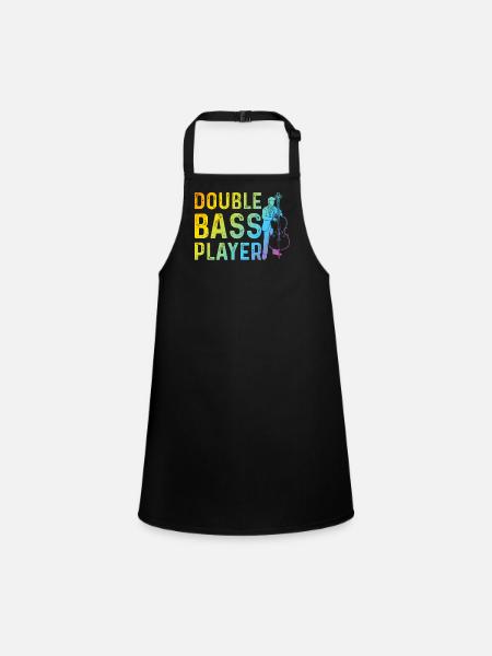 Contrabass Double Bass Player - Double Bass Player - Schürze für Kinder - Schwarz - Vorne