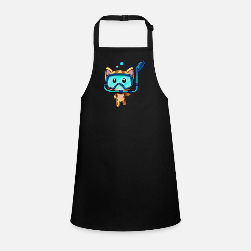Cat Snorkel Diver snorkeling Children's Apron
