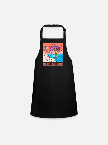 Ceci est ma chemise de plage plage vacances plage - Tablier Enfant - noir - Devant