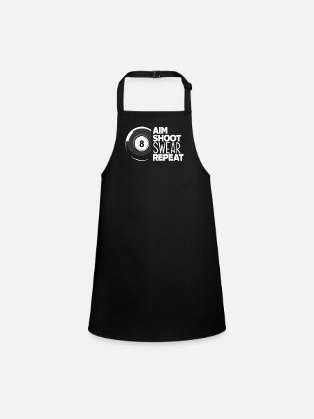 Billiard Cursing Spell - Children's Apron - black - Front
