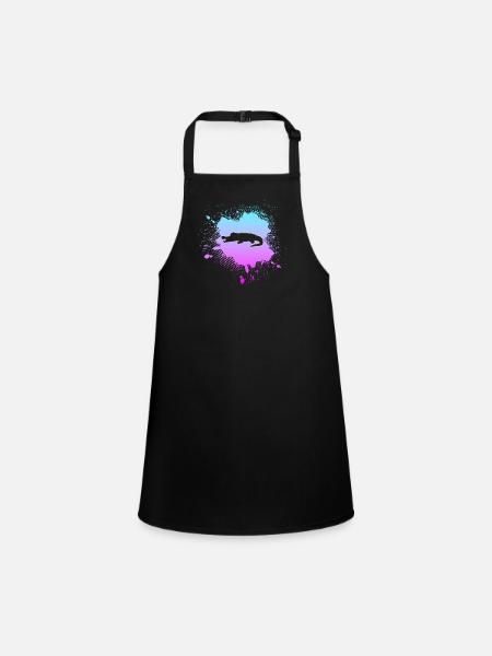 Crocodile - Children's Apron - black - Front