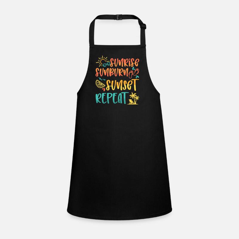 Sunrise Sunburn Sunset Repeat, Summer Beach Vacay Children's Apron
